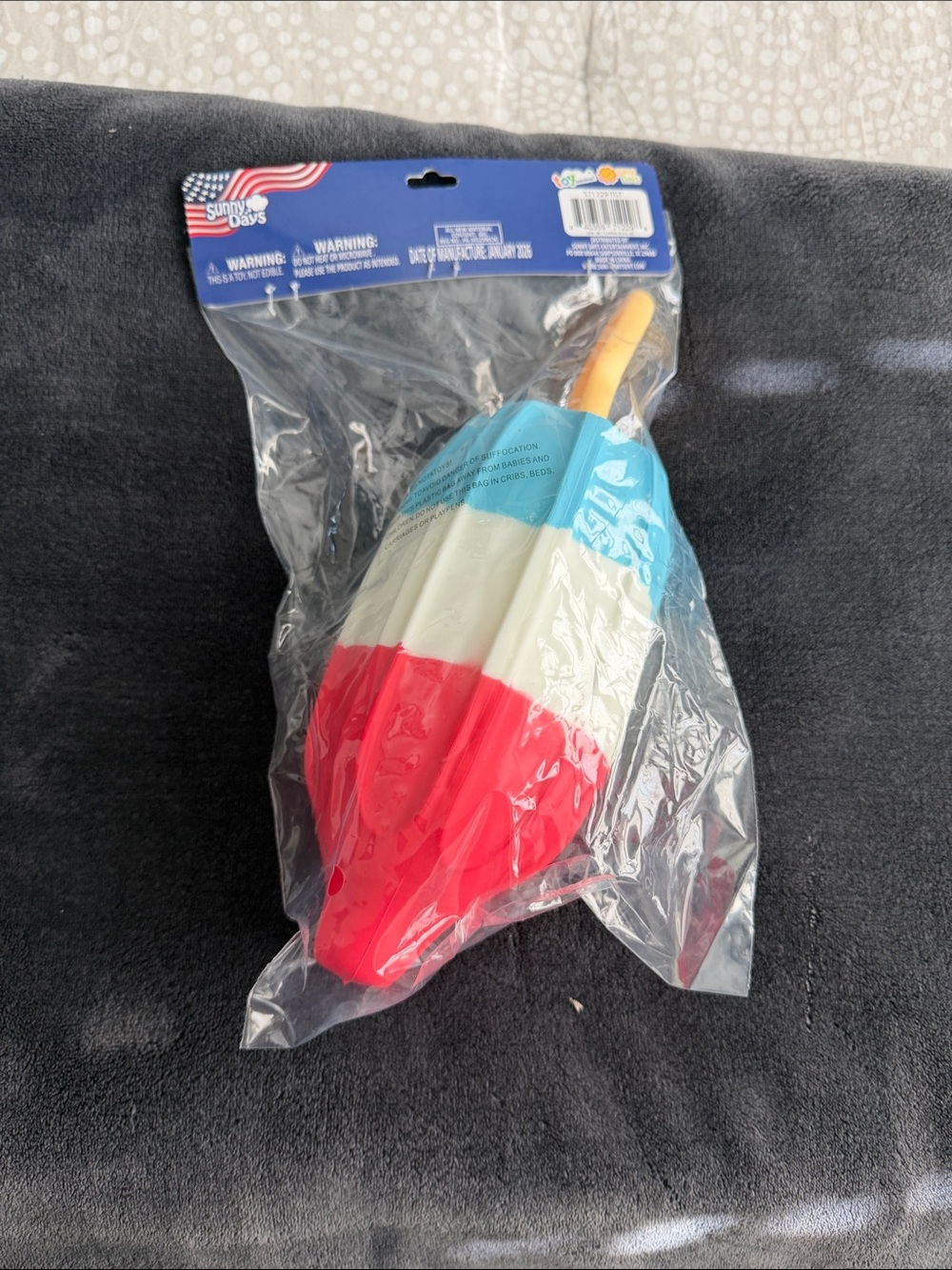 Sunny Days Squeezy Squish Popsicle Kids Toy - Red White Blue NWT - Picture 2 of 7